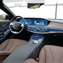 Автомобильная внутренняя Защитная пленка с центральным управлением наклейка на консоль TPU для Mercedes Benz S class Maybach S400 S450 S500 S560 S600 S680 2024 - купить недорого