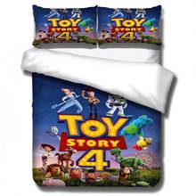 Disney brinquedo história sherif woody buzz lightyear conjunto de cama colcha capas edredon fronha crianças meninos decoração do quarto 2024 - compre barato