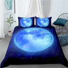 3D Blue Duvet Cover Sets Modern Comforter Cases Pillow Sham King Queen Super King Twin Double Size 203*230cm Universe Beddings 2024 - buy cheap