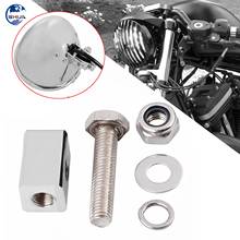 Chrome Headlight Block Bracket Mount For Harley Sportster 883 1200 Dyna Softail Touring Electra Glide V-Rod 72 Chopper 2024 - buy cheap