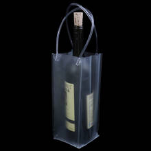 Bolsa de hielo para champán, vino, PVC, transparente, duradera, con asa, 10x10x24cm, 1 unidad 2024 - compra barato