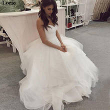 Lorie-Vestido de novia de corte A, bohemio, sin mangas, tirantes finos, hecho A medida, talla grande 2024 - compra barato