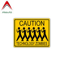 Aliauto Funny Car Sticker Warning Caution Technology Zombies Accessories PVC Decal for Kia Sorento Peugeot 3008,13cm*11cm 2024 - buy cheap