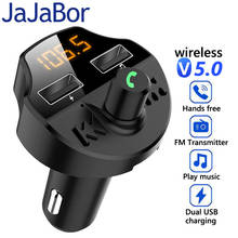 JaJaBor FM Transmitter Bluetooth 5.0 Handsfree Bluetooth Car kit Stereo A2DP Music Play Support TF Card U Disk Playback 2024 - buy cheap