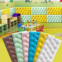 3D Three-dimensional Self-adhesive Wall Stickers Thicken Tatami Anti-collision Wall Mat Children's Bedroom Bed Soft Cushion 2024 - buy cheap