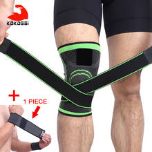 Kokossi um suporte de joelho com uma pulseira esportes profissionais joelheira respirável bandagem moda joelheira com cinta de pulso 2024 - compre barato