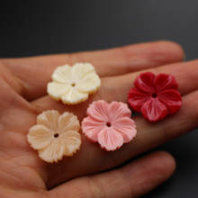 Piezas de espacio de flores talladas, accesorios de Coral Artificial para fabricación de joyas, 4 colores, 8097mm x 19,5mm, #3,5, 10 unids/lote 2024 - compra barato