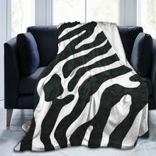 Теплое очень мягкое фланелевое одеяло в полоску с 3D рисунком шерпы для офиса, покрывало для дивана, плюшевое одеяло, плед 294743483 2024 - купить недорого