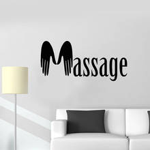 Decalque de parede massagem para salão de beleza, terapia de mão, relaxamento de saúde, quarto, decoração interior, adesivos de janela de vinil, à prova d'água, arte mural c057 2024 - compre barato