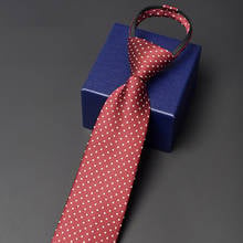 Brand New Men's Wedding Tie High Quality 8CM Wide Zipper Neck Tie For Men Fashion Casual Necktie Groom Party Neck Tie Red 2024 - buy cheap