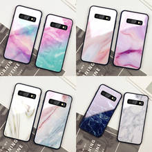 For Samsung Galaxy S10 Plus S10e note 10 Pro Case Marble Glass Hard back Cover For Samsung s10 Lite Note 8 9 Colorful Phone case 2024 - buy cheap