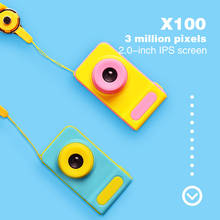 Мини цифровая детская камера 2 дюйма мультяшная Милая камера игрушки Детский подарок на день рождения 1080P видео детские игрушки камера 2024 - купить недорого