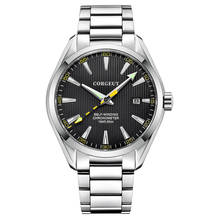 Corgpus relógio masculino de luxo, 41mm, mostrador preto, mãos bumblebee, miyota, relógio com calendário automático, mecânico, de pulso masculino 2024 - compre barato