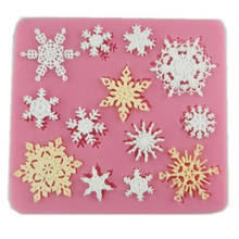 3D christmas decorations snowflake Lace chocolate Party DIY fondant baking cooking cake decorating tools silicone mold kitchen 2024 - buy cheap