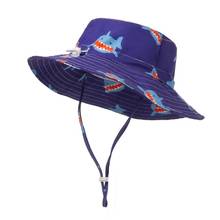Sombreros de sol con estampado de cangrejo afilado para niños, gorras de mar para bebés, gorros de verano 2024 - compra barato