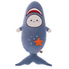 50-80cmSimulation and soft shark pillow plush toys cute bed doll pillow children's cloth doll gift girl 2024 - buy cheap