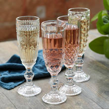 Copa de champán con relieve barroco, vaso alto de estilo europeo para cóctel, fruta brillante, vino, uva, vino tinto, whisky 2024 - compra barato