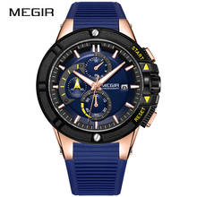 MEGIR-Reloj analógico de cuarzo para Hombre, accesorio de pulsera resistente al agua con cronógrafo, marca de lujo deportivo de complemento Masculino con diseño moderno, nuevo 2024 - compra barato