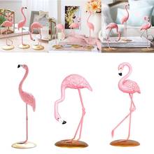 Pink Flamingo Desktop Lovely Figure Home Decoration Gift for Girls 1 Piece Flamingo Mini Sculpture Statue Living Room Decoration 2024 - buy cheap