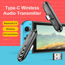 Receptor y transmisor de Audio compatible con Bluetooth 5,0, adaptador inalámbrico USB tipo C y micrófono para PS4, Nintendo Switch, PC y TV 2024 - compra barato