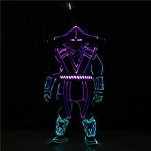 T233 Cosplay party wears full color robot men suit programmable led costumes warrior hats RGB colorful luminous outfits men dj 2024 - buy cheap