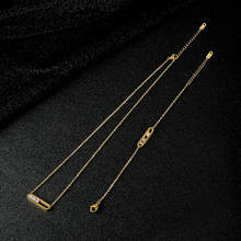 Collar de cadena con piedras giratorias para mujer, joyería de acero inoxidable, Gargantilla, Collar dorado, accesorio de Bijou 2024 - compra barato
