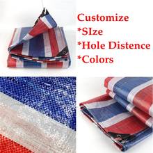 Thickness 0.25mm Red White Blue Tarpaulin Rainproof Cloth Garden Thick Tarpaulin Rainproof Cover Truck Waterproof Sunshade Cloth 2024 - buy cheap