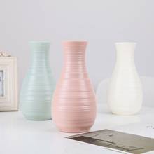 Пластиковая ваза для цветов, искусственный керамический цветочный горшок, корзина для цветов, держатель для искусственных растений, нордический домашний декор для свадебной вечеринки 2024 - купить недорого