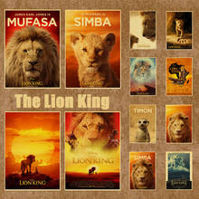 2019 Movie The Lion King Poster Vinatge Art Print Children Room Decoration Bar Wall Stickers Kraft Paper Fashion Decor 2024 - buy cheap