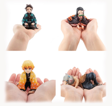 5/lote kimetsu nenhum yaiba zenitsu inosuke tanjirou nezuko 7.5cm-13cm pvc figuras de ação brinquedo 2024 - compre barato