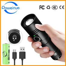 Paweinuo High Power LED Flashlights 18650 Rechargeable Tactical Flashlight Torch Waterproof Zoom USB Bright Hunting Flash Light 2024 - buy cheap