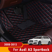 Коврики для Audi A3 Sportback 2012 2011 2010 2009 2008, автомобильные коврики, аксессуары для интерьера автомобиля, запчасти, накладки на ножки на заказ 2024 - купить недорого