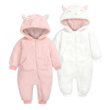 Unisex 0-18M Baby Romper Baby Girl Clothes Solid Newborn Fleece One-Piece Zipper Baby Boy Clothes Winter Roupas de bebe 2024 - buy cheap