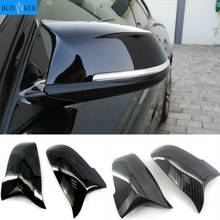 1 Pair Carbon Fiber Side Wing Replacement Rearview Mirror Cover Cap for BMW F10 F11 2014 2015 2016 2017 2024 - buy cheap