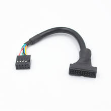 100pcs/bag Wholesale 19 20 Pin 20pin USB 3.0 Male To 9 Pin 9pin USB 2.0 Female Motherboard Mainboard Header Adapter Cable 15CM 2024 - buy cheap