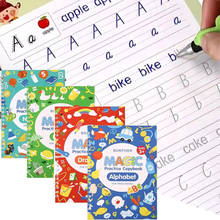 4 Books/Sets of Children's School Copybook 3D Calligraphy Reusable Handwriting Practice Learn Writing English Magic Stationery 2024 - buy cheap