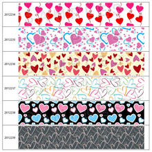 Valentine's Day Sweet Love 10yards Love Pattern Printed Grosgrain/Satin Ribbon 2024 - buy cheap