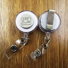 Sewing Machine ID Badge Reel gift for him/her friend family retractable recoil id badge holder work fun 2024 - buy cheap