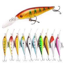 1 шт. 11 см 9,5 г Topwater wobbler 3D приманка для рыбалки с глазками Minnow жесткая приманка 2 рыболовные Крючки Crankbait плавающие рыболовные снасти 2024 - купить недорого