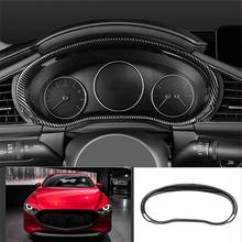 for Mazda Axela 3 2019 2020 Carbon Fiber Interior Dashboard Meter Display Frame Cover Trim 2024 - buy cheap