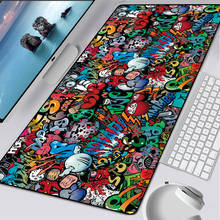 Mousepad grande com estampa de grafite, 900x400mm, anime grande, xxl, borracha, para computador, pc, teclado, jogos, mesa 2024 - compre barato