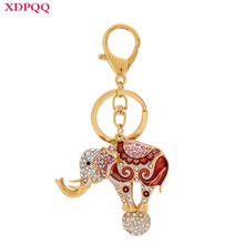 XDPQQ Fashion Jewelry Keychain Acrobatic Elephant Shape Keychain Alloy Rhinestone Memorial Gift Bag Pendant 2024 - buy cheap