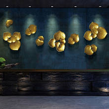 Colgante de pared de corazón de melocotón dorado de hierro forjado, Simple y moderno, decoración para pasillo, Hotel, restaurante, fondo, porche, artesanías 2024 - compra barato