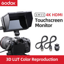 Godox GM55 4K монитор 5,5 дюймов на камере DSLR 3D LUT сенсорный экран IPS FHD 1920x1080 видео 4K HDMI полевой монитор Dslr 2024 - купить недорого