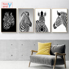 Black and White Zebra Picture Home Sweet Decor Nordic Canvas Painting Wall Art Print Cute Animal Poster for Nordic Living Room 2024 - buy cheap