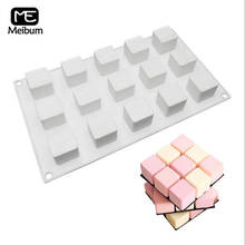 15 Cavity Cube Pastry Silicone Mold DIY Muffin Chocolate Cake Modle Mousse Dessert Pudding  Mould Kitchen Baking Tools 2024 - buy cheap
