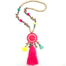 Boho cotton Tassel Pendant Necklaces Dream catcher beaded Chain Jewelry For Romantic Charms Women Collier necklace 2024 - buy cheap