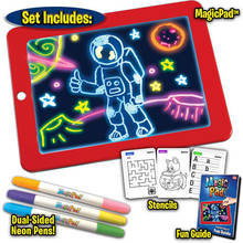 3D Magic Drawing Pad Children's Fluorescent Drawing Pad Puzzle Luminous Magical Graffiti Writing Pad 3D Luminous Drawing Pad 2024 - buy cheap
