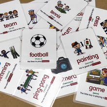 Inglês ferramenta esportes/interesse palavras cartão phonics flashcards aprendizagem brinquedos educativos para crianças juguetes educativos crianças jogos 2024 - compre barato