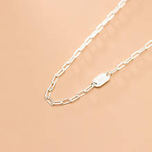 Coluwei-collar con colgante de perlas ovaladas para mujer, de Plata de Ley 925 auténtica, sencillo, con palabras, joyería de moda 2024 - compra barato